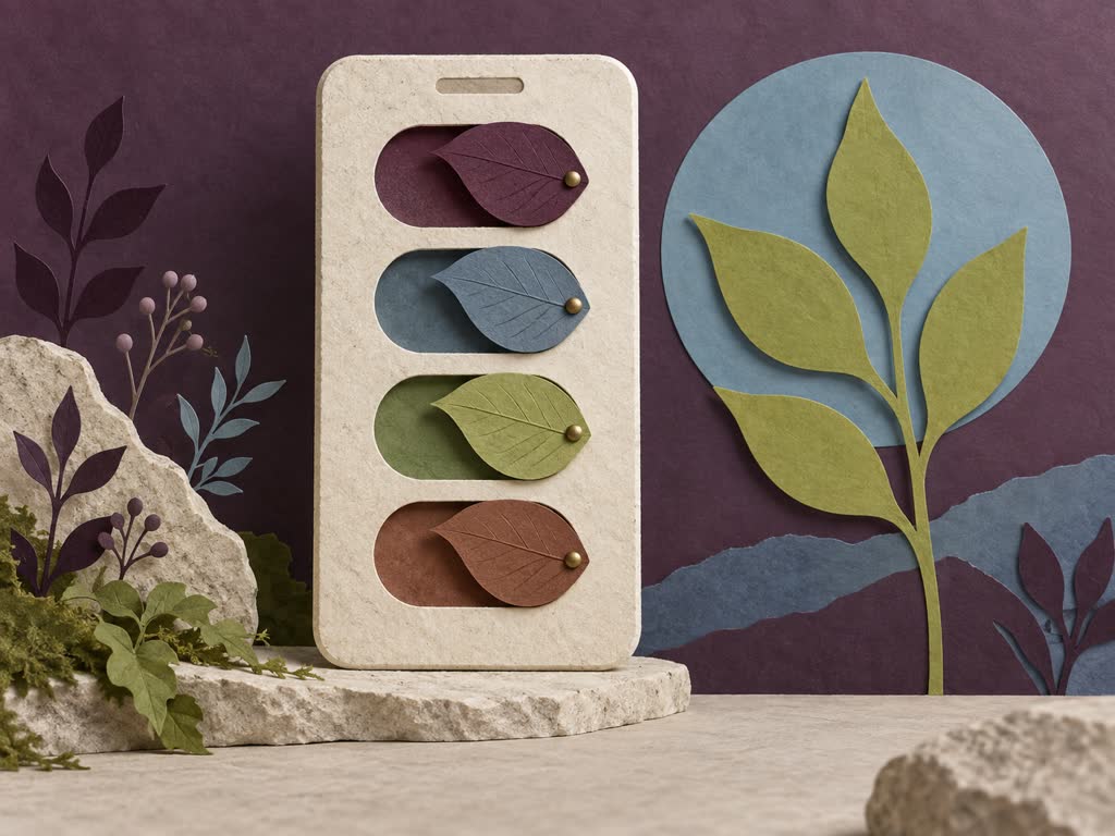 Parchment device-shaped panel with covered botanical wells