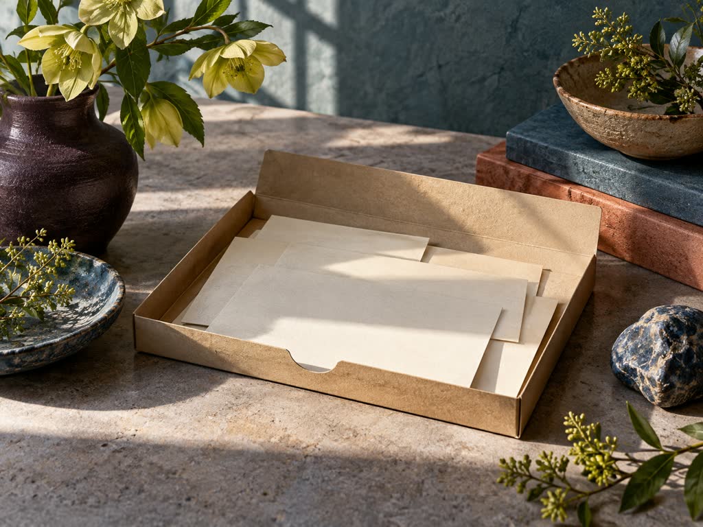 Blank observation slips in an open archive sleeve